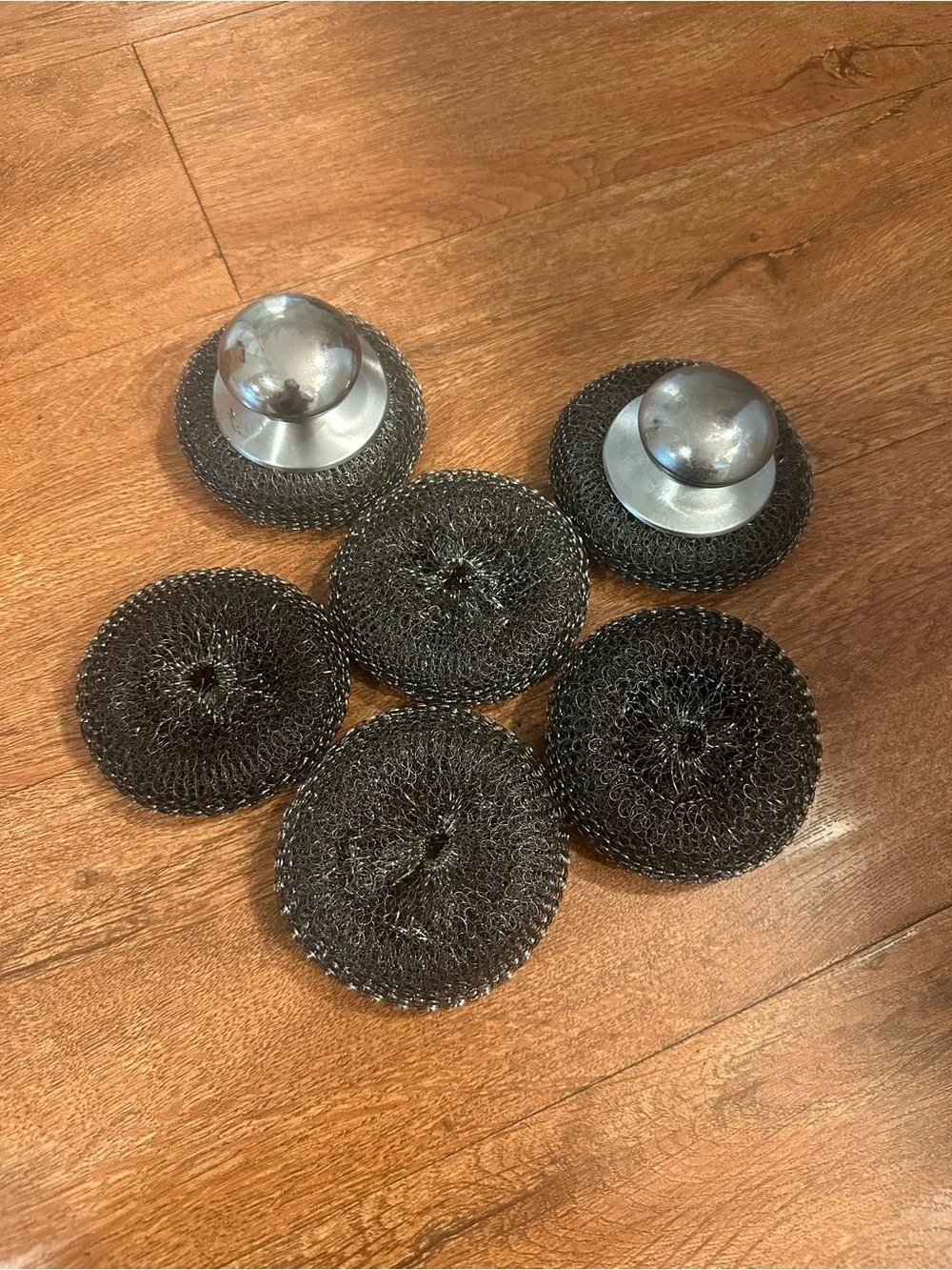 Steel wool scrubber set